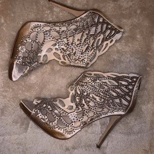 I.N.C. Jeweled Gold Heels